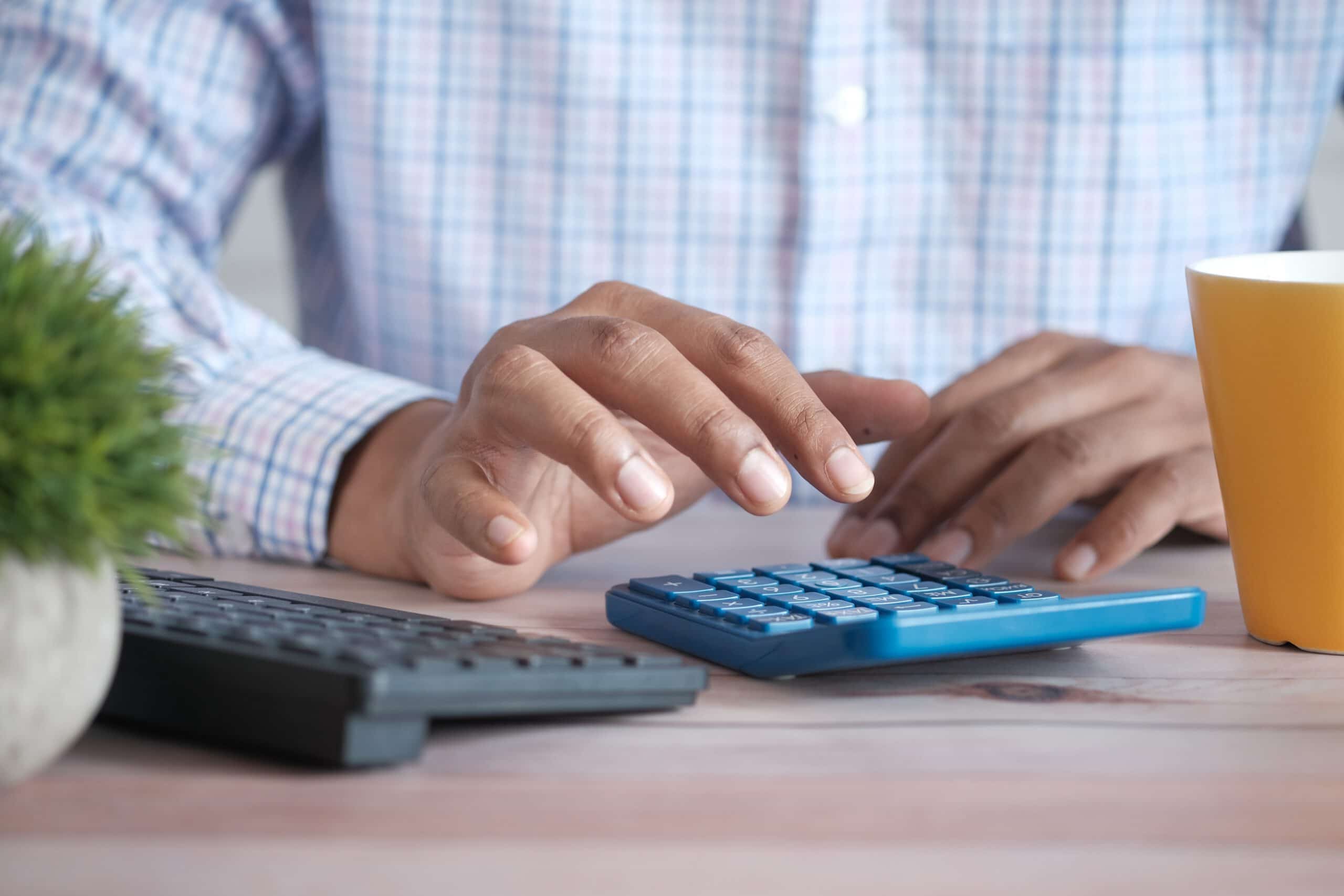 An Oakville Accountant working on a client's taxes