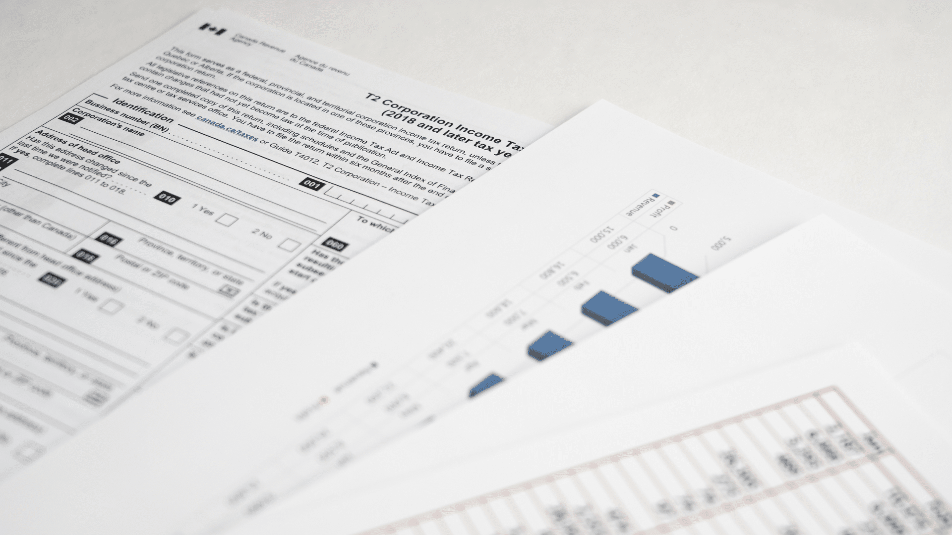 An image of some Canadian Tax Forms