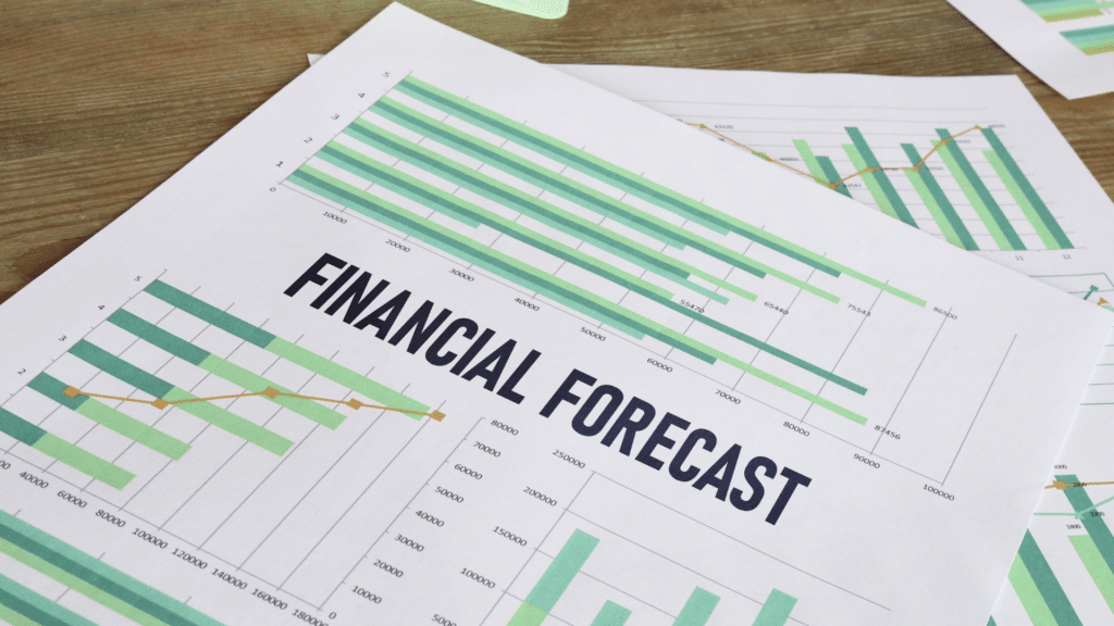 An image of a financial forecast report
