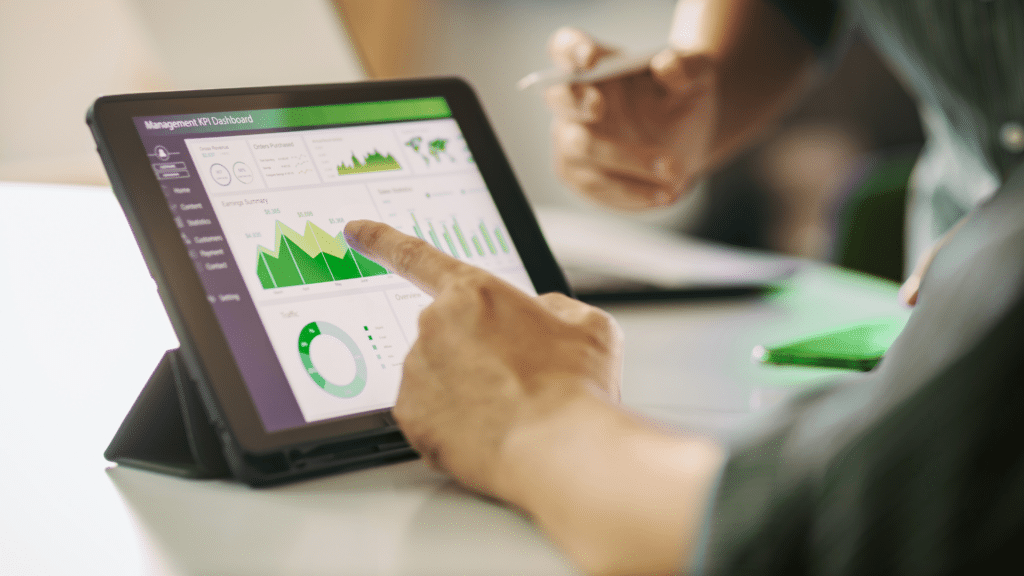 An image of a small business owner in Mississauga who is reviewing their cash flow