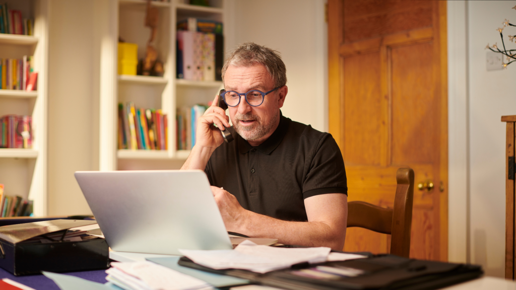 An image of a small business owner in Halton Region who is discussing a sensitivity analysis with his local business advisory team