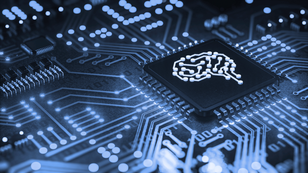 An image of a circuit board with AI chip installed.
